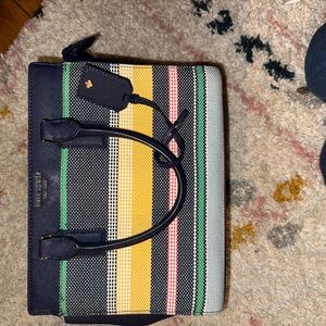 Kate Spade Boardwalk Cameron Stripe Medium Handbag Crossbody Purse